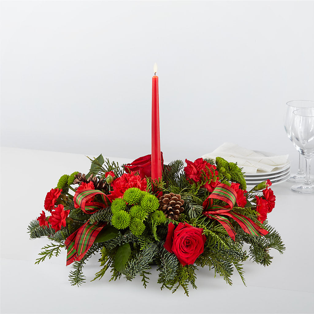 By the Candlelight Centerpiece – Caines Flowers, Barberton OH