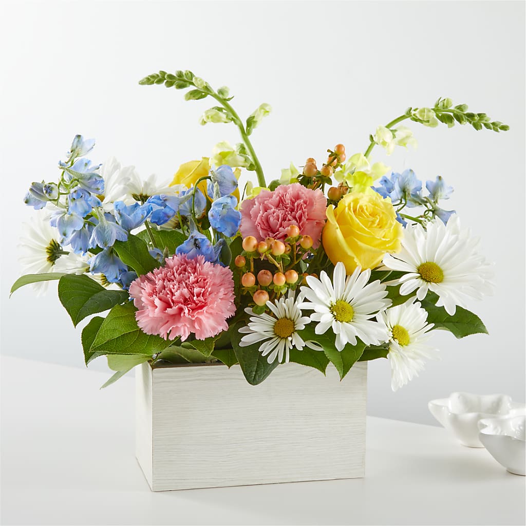Sun Salutation Box Bouquet – Caines Flowers, Barberton OH