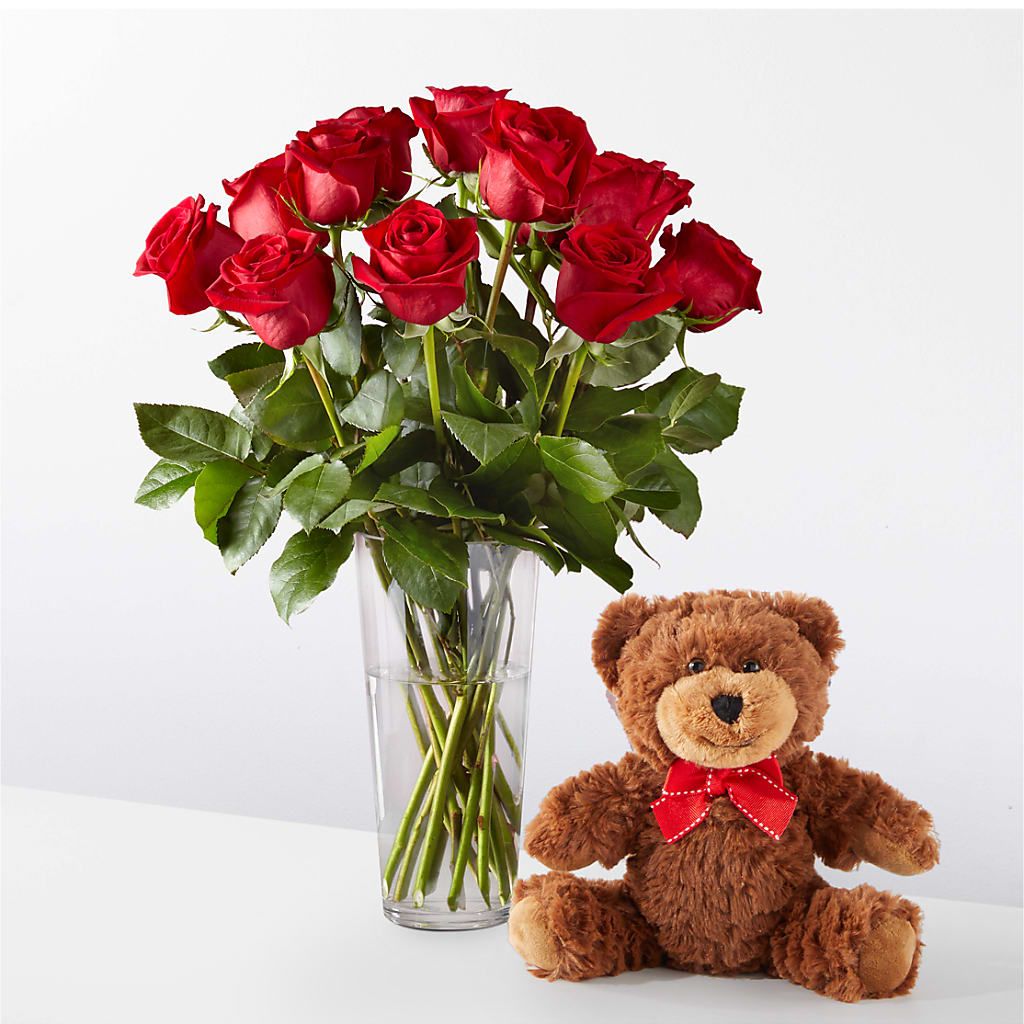 Romantic Long Stem Red Rose Bouquet Bundles – Caines Flowers, Barberton OH