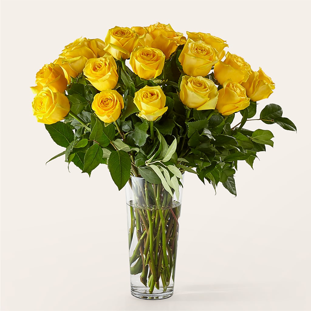 Long Stem Yellow Rose Bouquet – Caines Flowers, Barberton OH