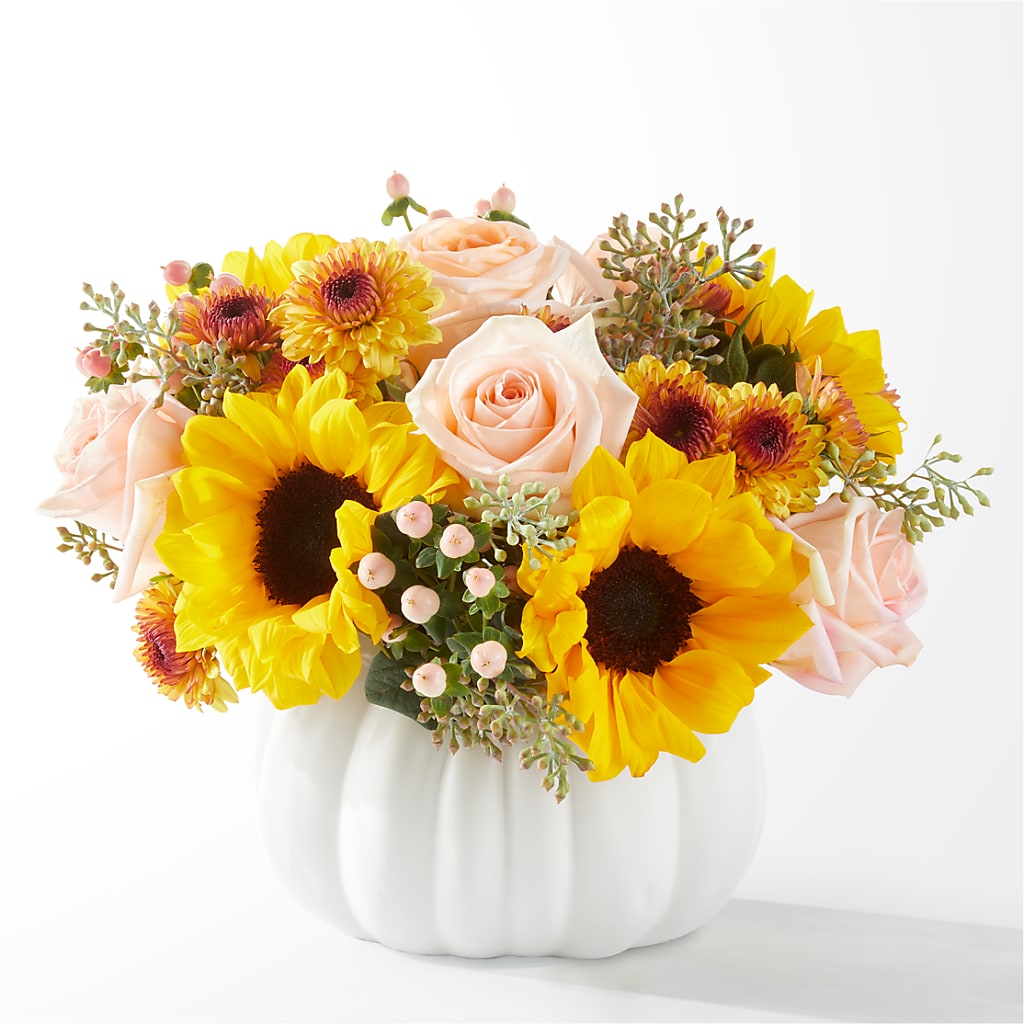 Pumpkin to Talk About Bouquet – Caines Flowers, Barberton OH