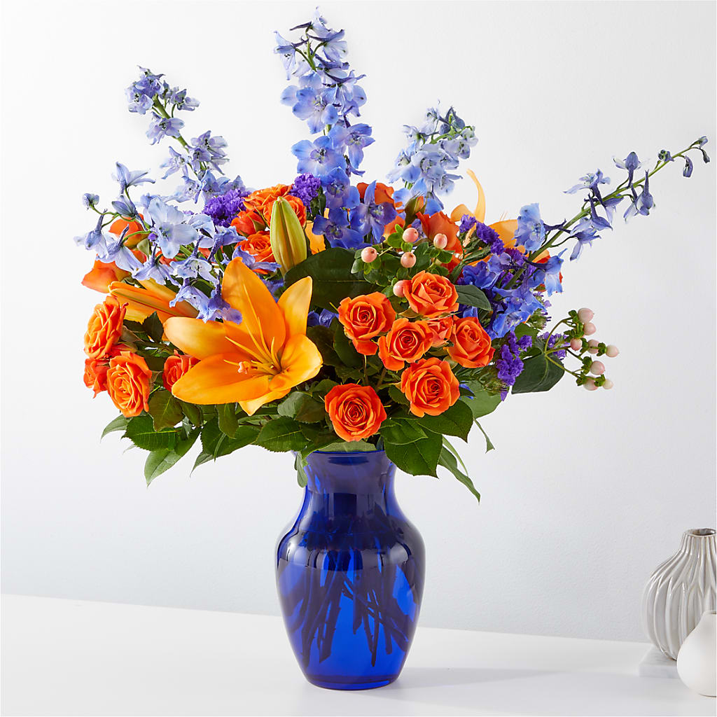 Radiant Citrus Bouquet – Caines Flowers, Barberton OH