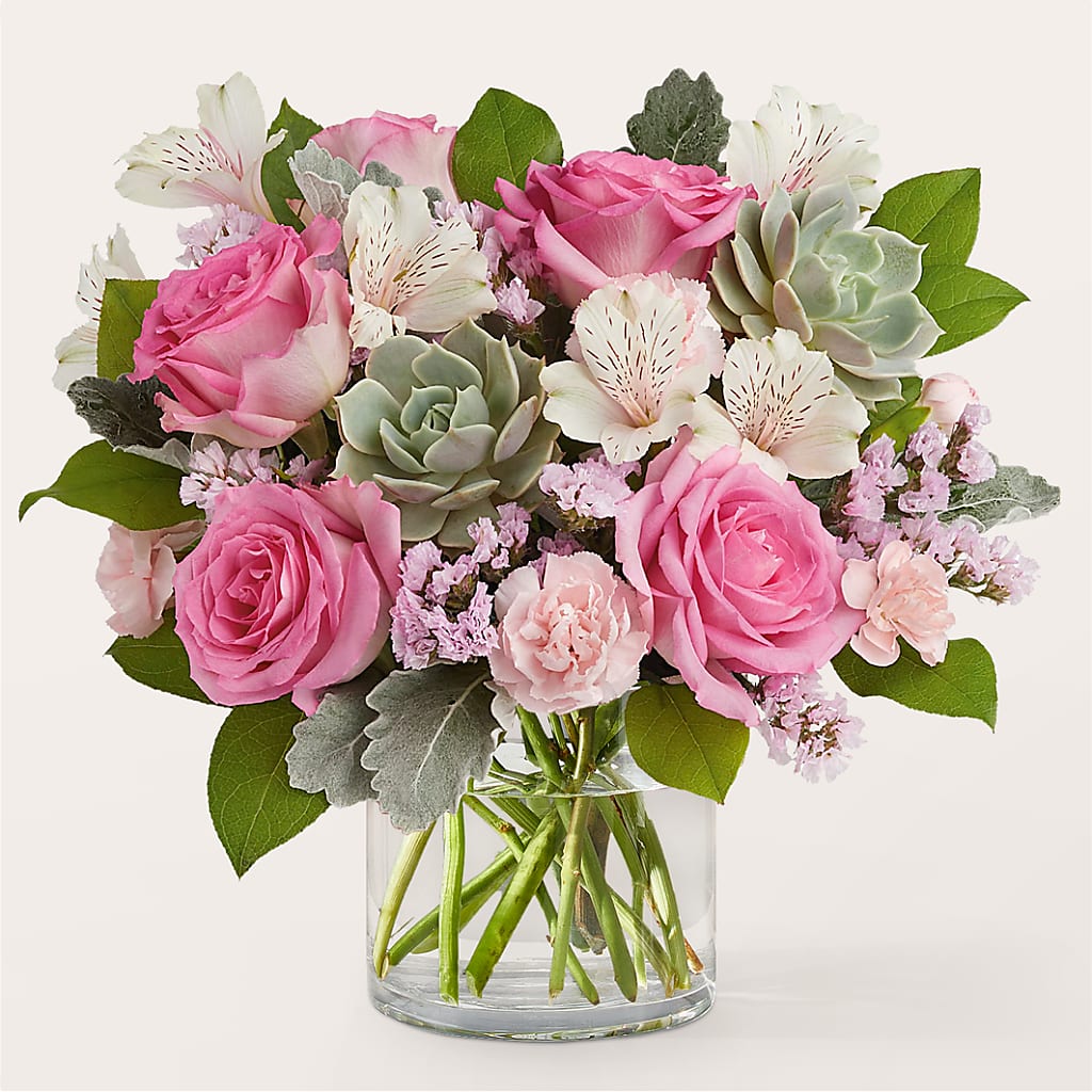 Dusty Rose Bouquet – Caines Flowers, Barberton OH