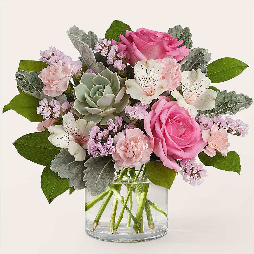Dusty Rose Bouquet – Caines Flowers, Barberton OH