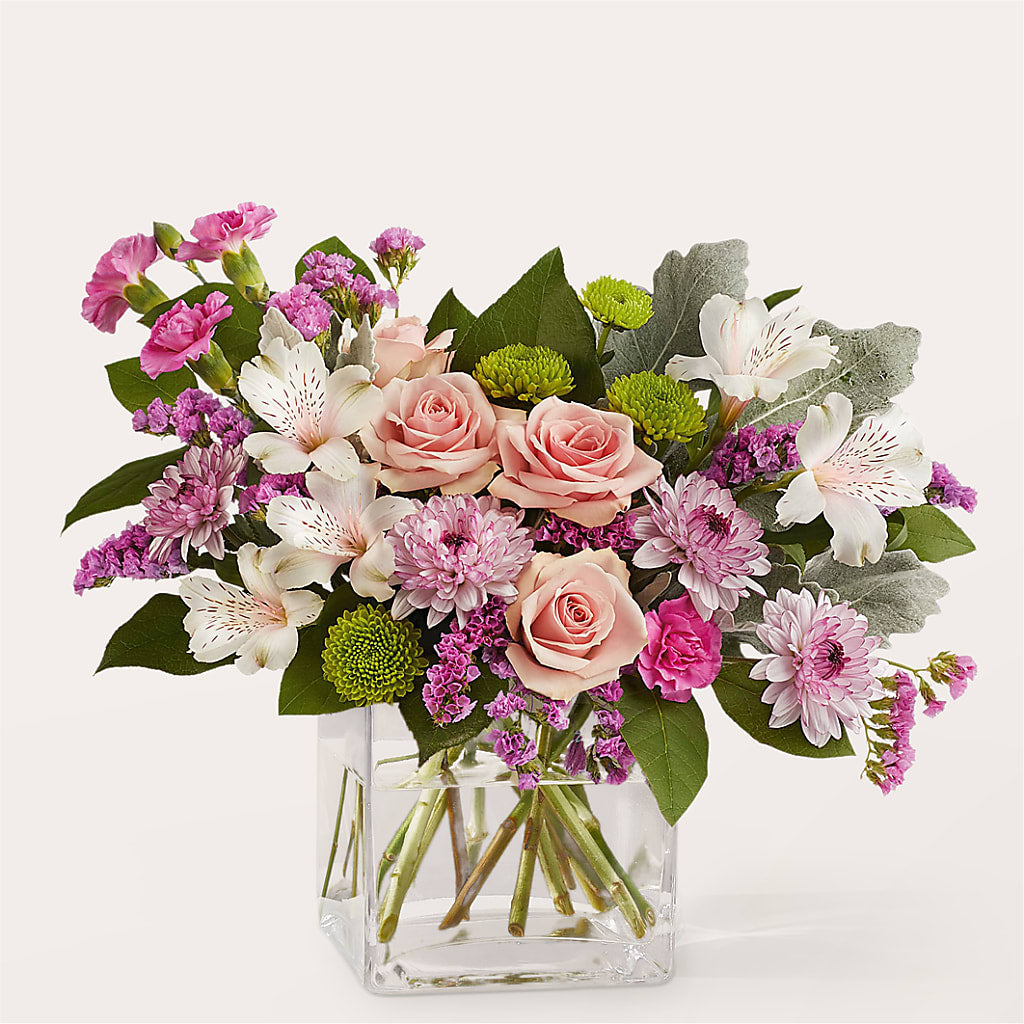 Pink Suede Bouquet – Caines Flowers, Barberton OH