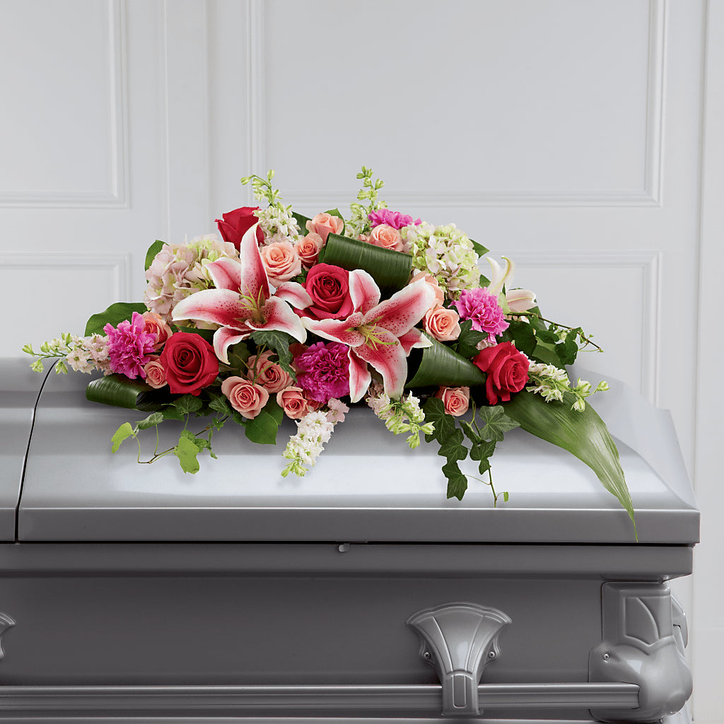 Splendid Grace Casket Spray – Caines Flowers, Barberton OH