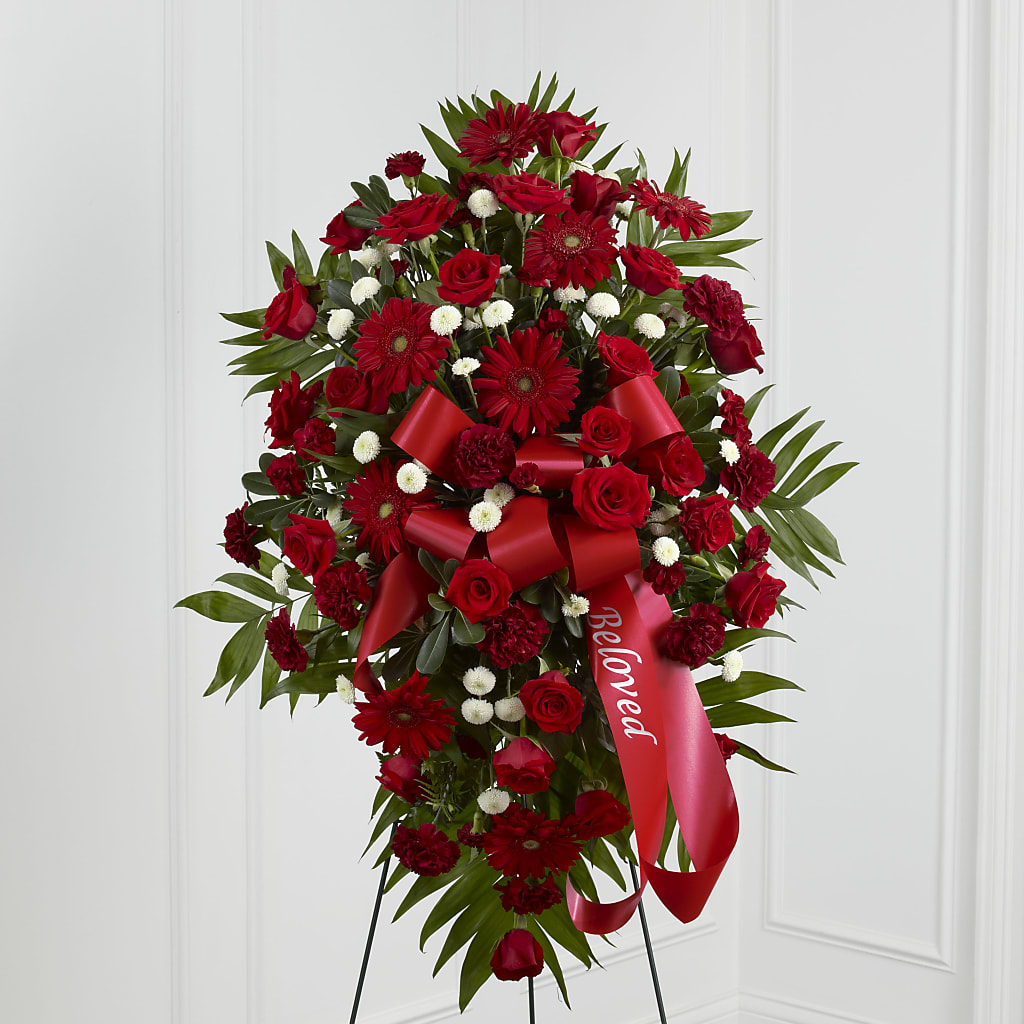 Treasured Memories Standing Spray – Caines Flowers, Barberton OH
