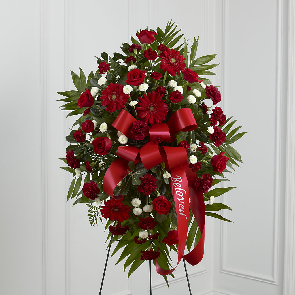 Treasured Memories Standing Spray – Caines Flowers, Barberton OH