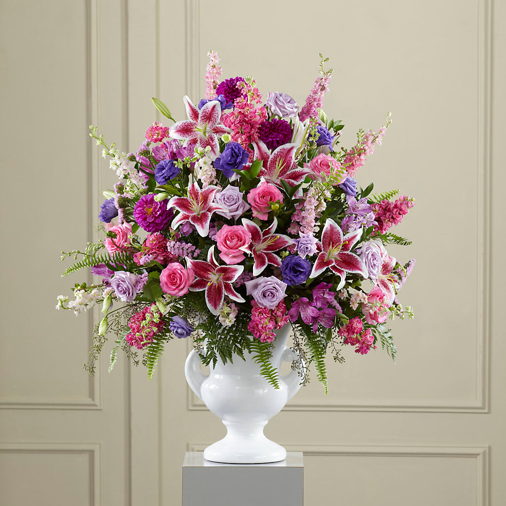 Peaceful Tribute Arrangement – Caines Flowers, Barberton OH