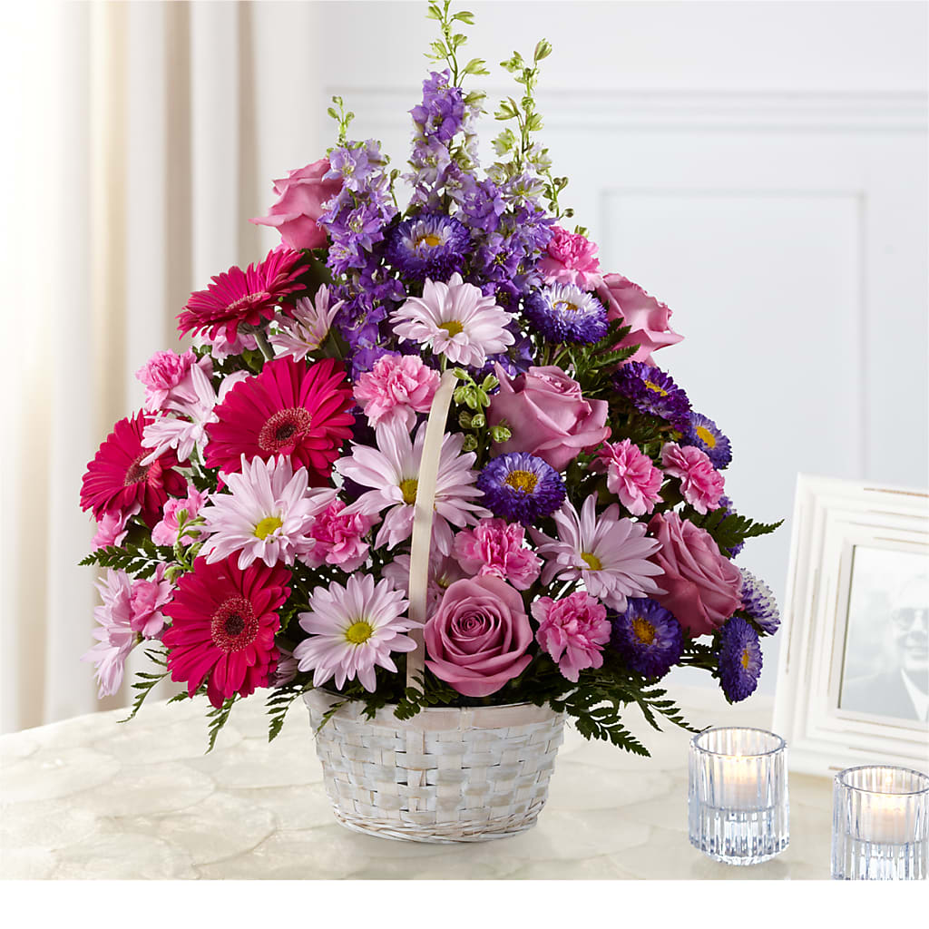 Pastel Peace Basket – Caines Flowers, Barberton OH