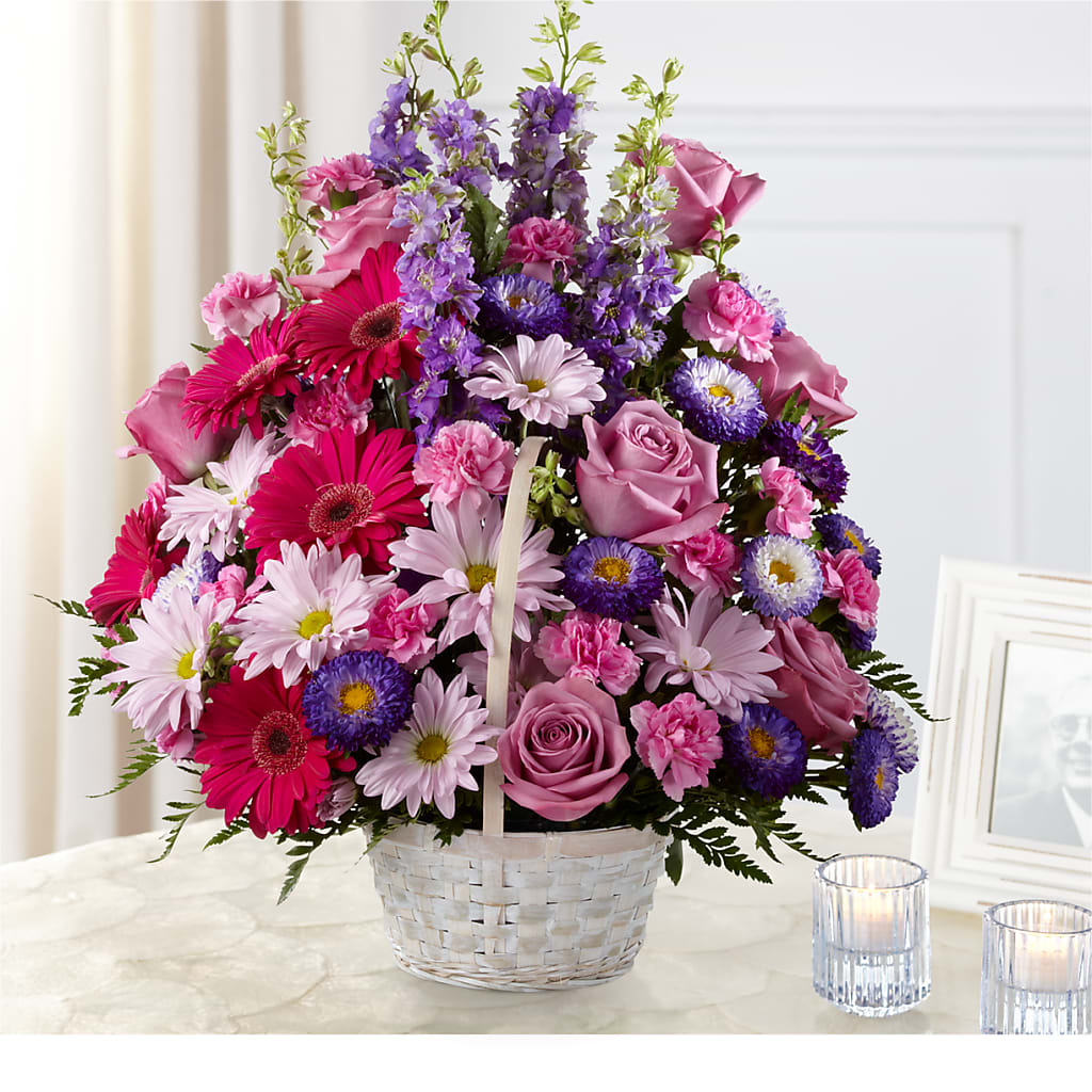 Pastel Peace Basket – Caines Flowers, Barberton OH