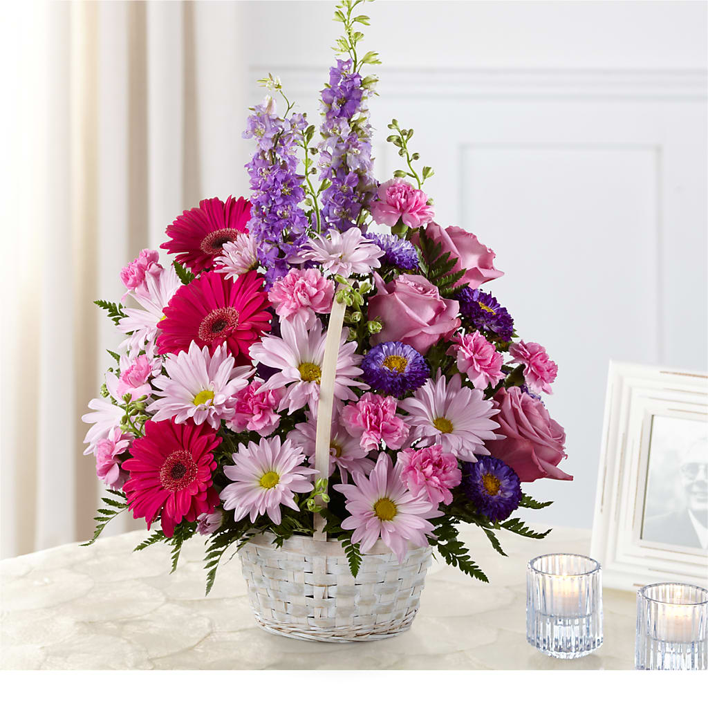 Pastel Peace Basket – Caines Flowers, Barberton OH