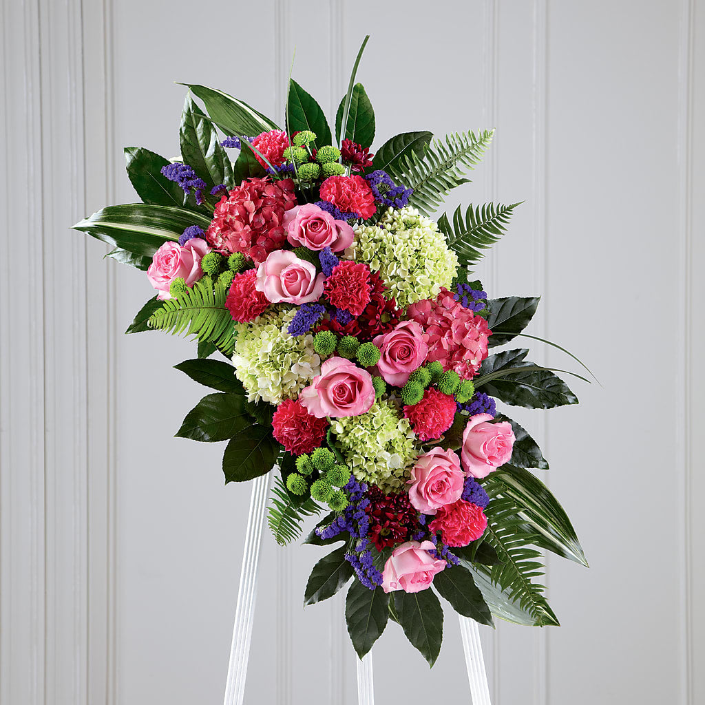 Refreshing Mix Standing Spray – Caines Flowers, Barberton OH
