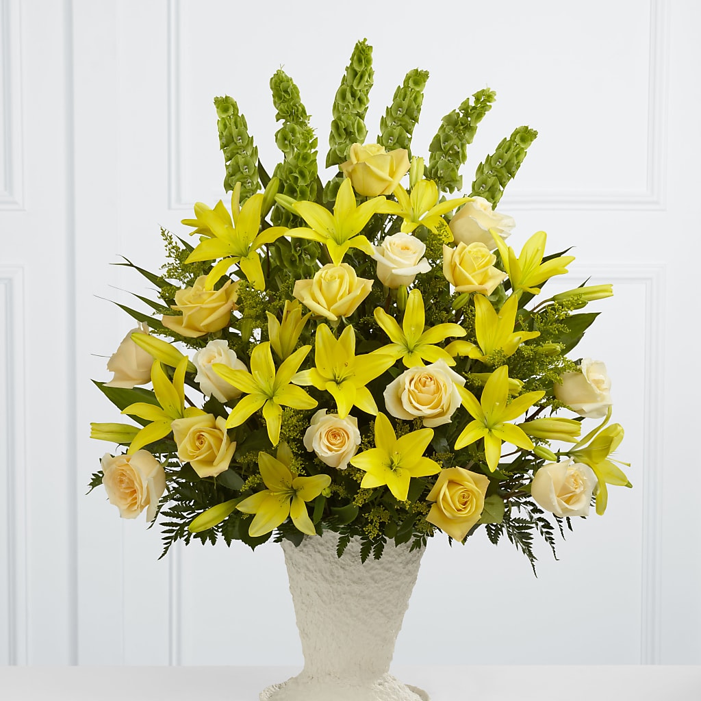 Golden Memories Arrangement – Caines Flowers, Barberton OH