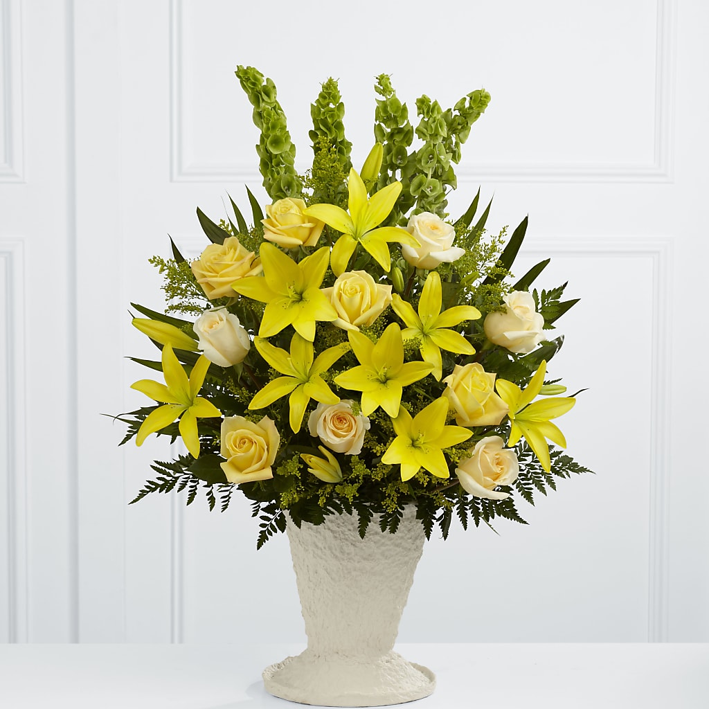 Golden Memories Arrangement – Caines Flowers, Barberton OH