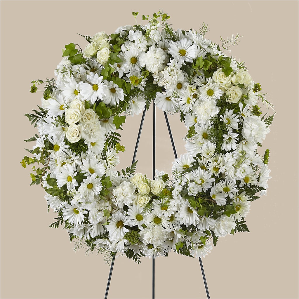 Faithful Wishes Wreath – Caines Flowers, Barberton OH