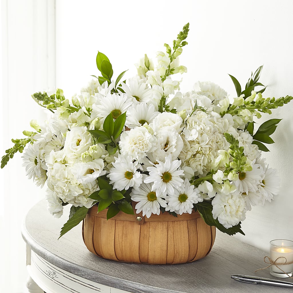 Pure Ivory Basket – Caines Flowers, Barberton OH