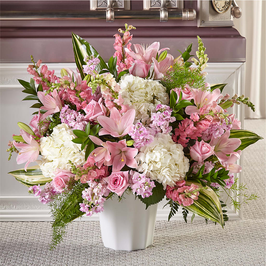 Simply Serene Floor Basket – Caines Flowers, Barberton OH