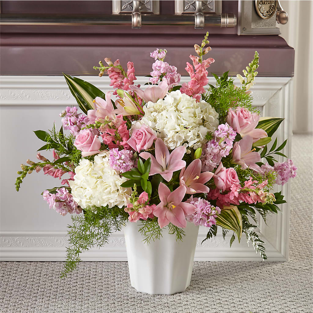 Simply Serene Floor Basket – Caines Flowers, Barberton OH