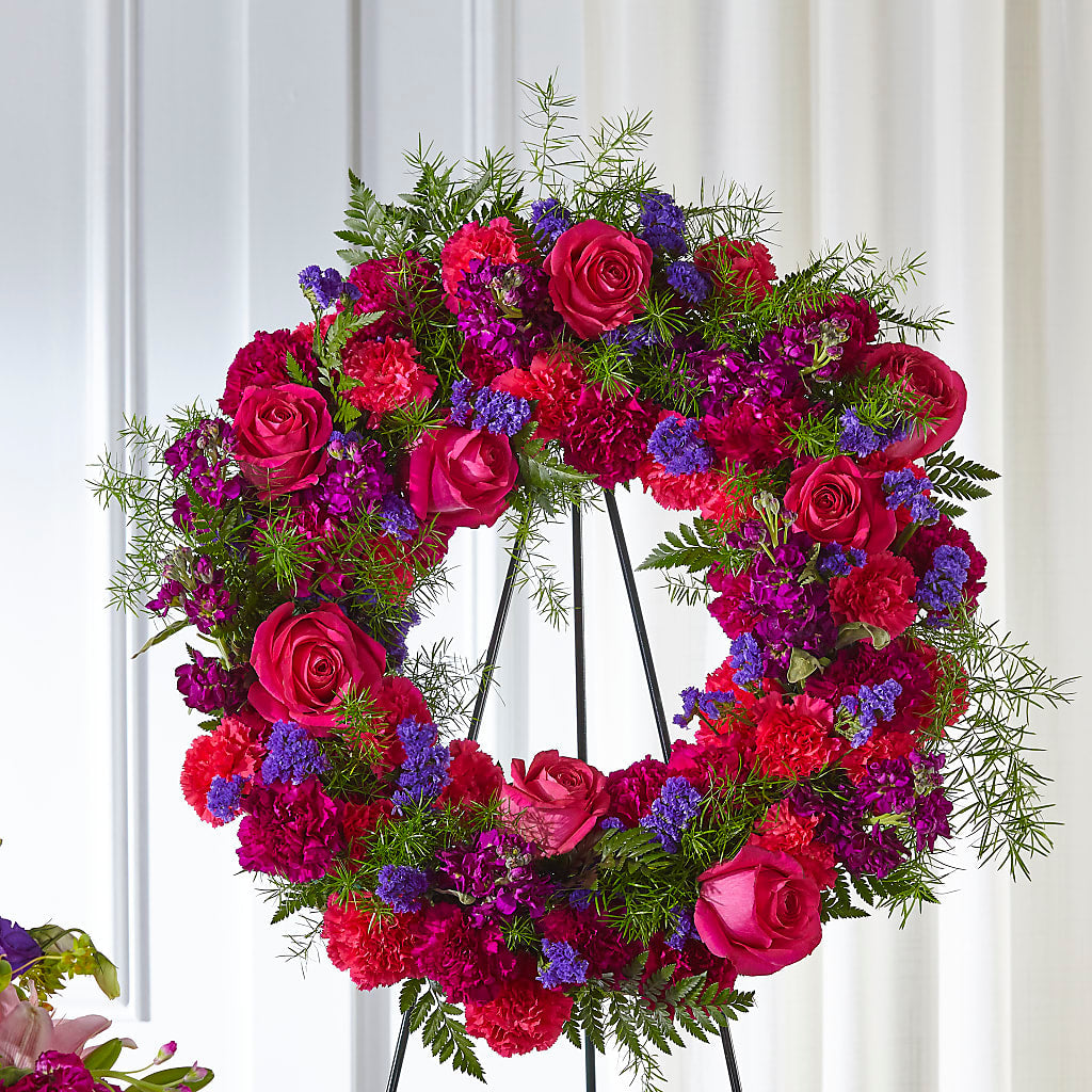 Calming Colors Wreath – Caines Flowers, Barberton OH
