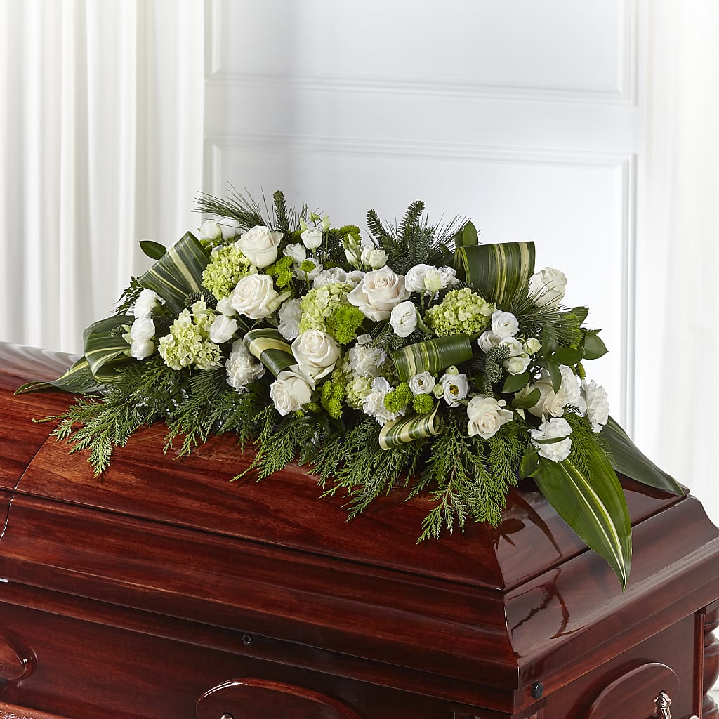 Hopeful Gesture Casket Spray – Caines Flowers, Barberton OH