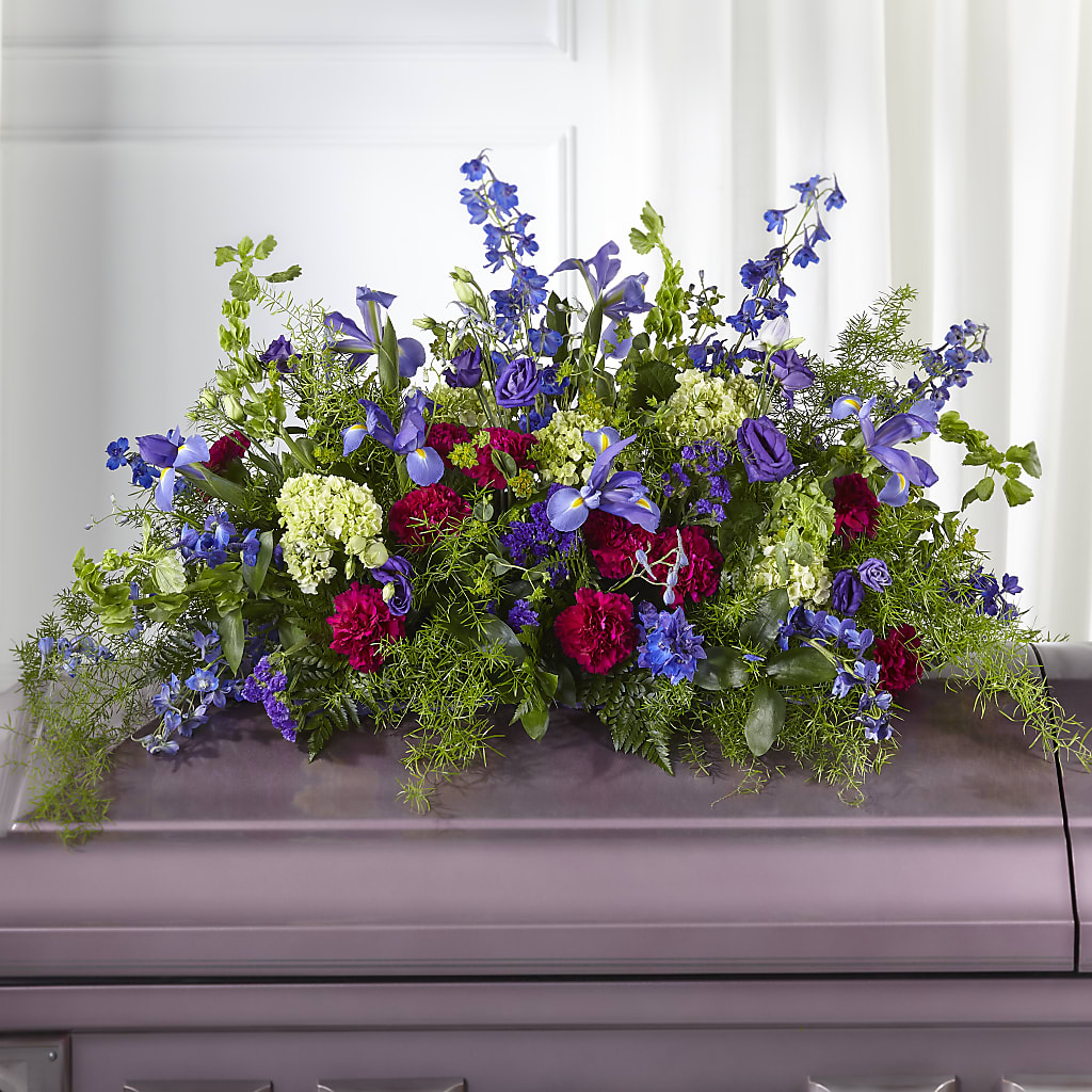 Always Treasured Casket Spray – Caines Flowers, Barberton OH