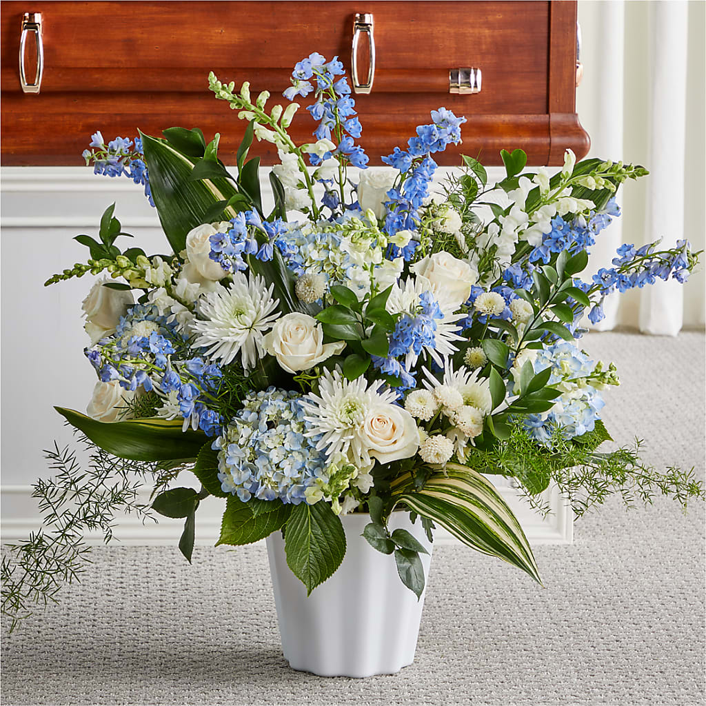 Everlasting Memories Floor Basket – Caines Flowers, Barberton OH