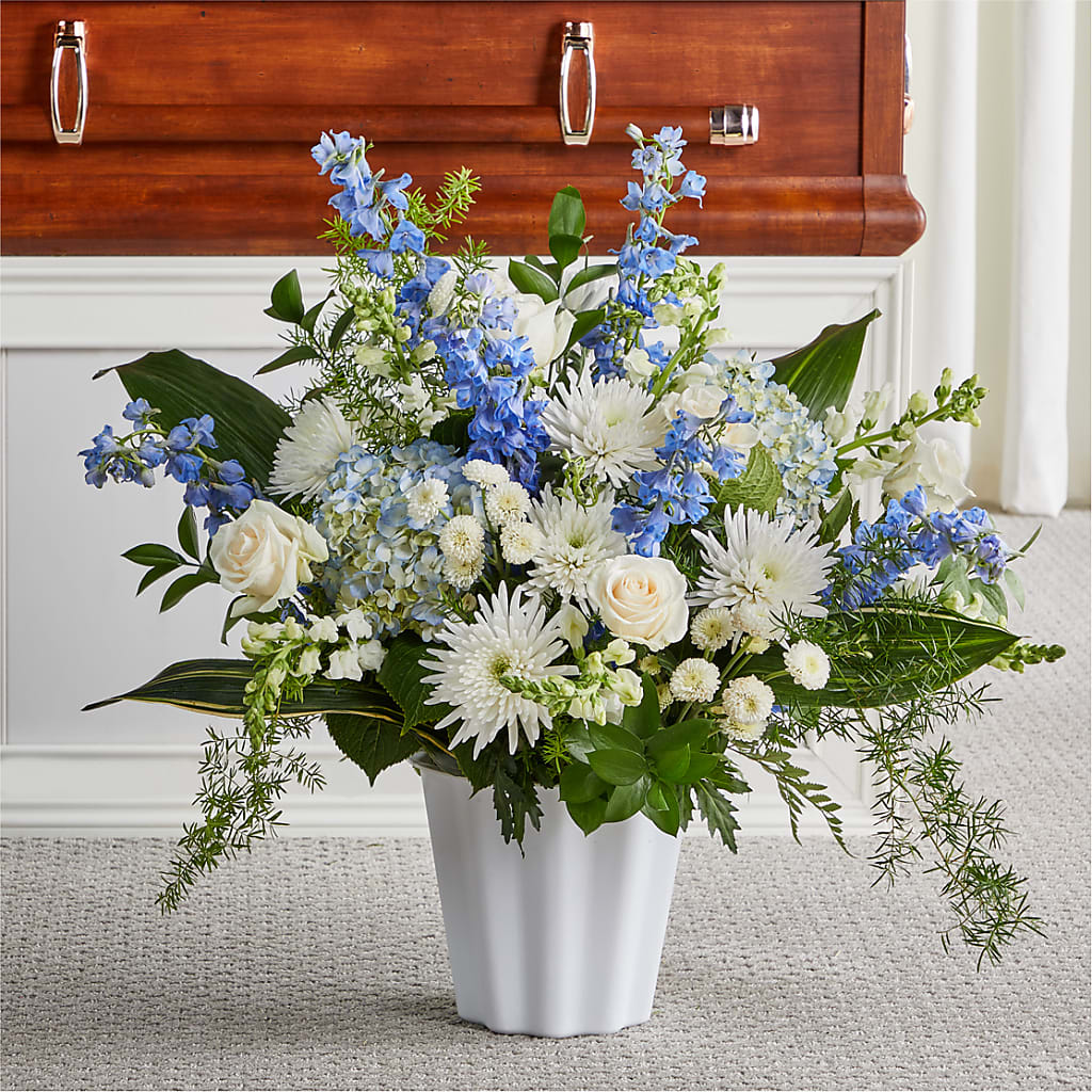 Everlasting Memories Floor Basket – Caines Flowers, Barberton OH
