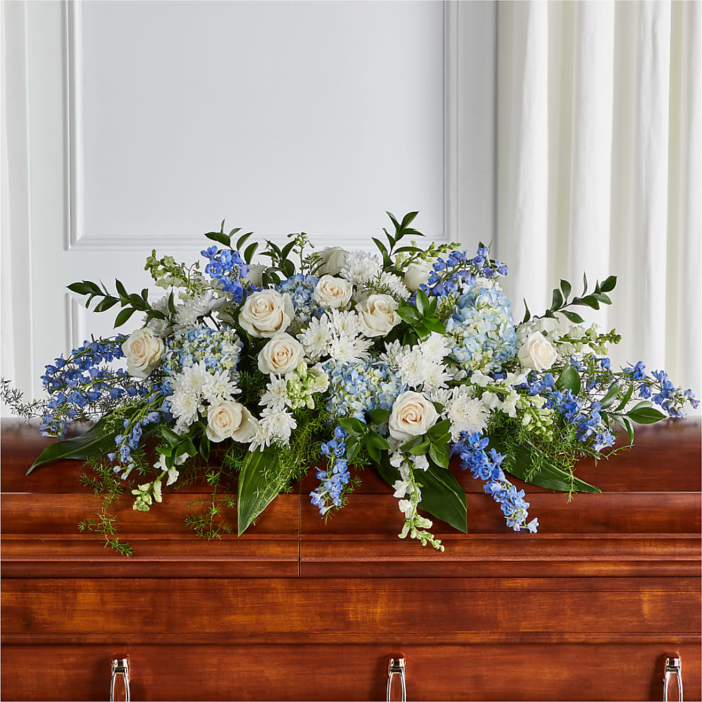 Timeless Essence Casket Spray – Caines Flowers, Barberton OH