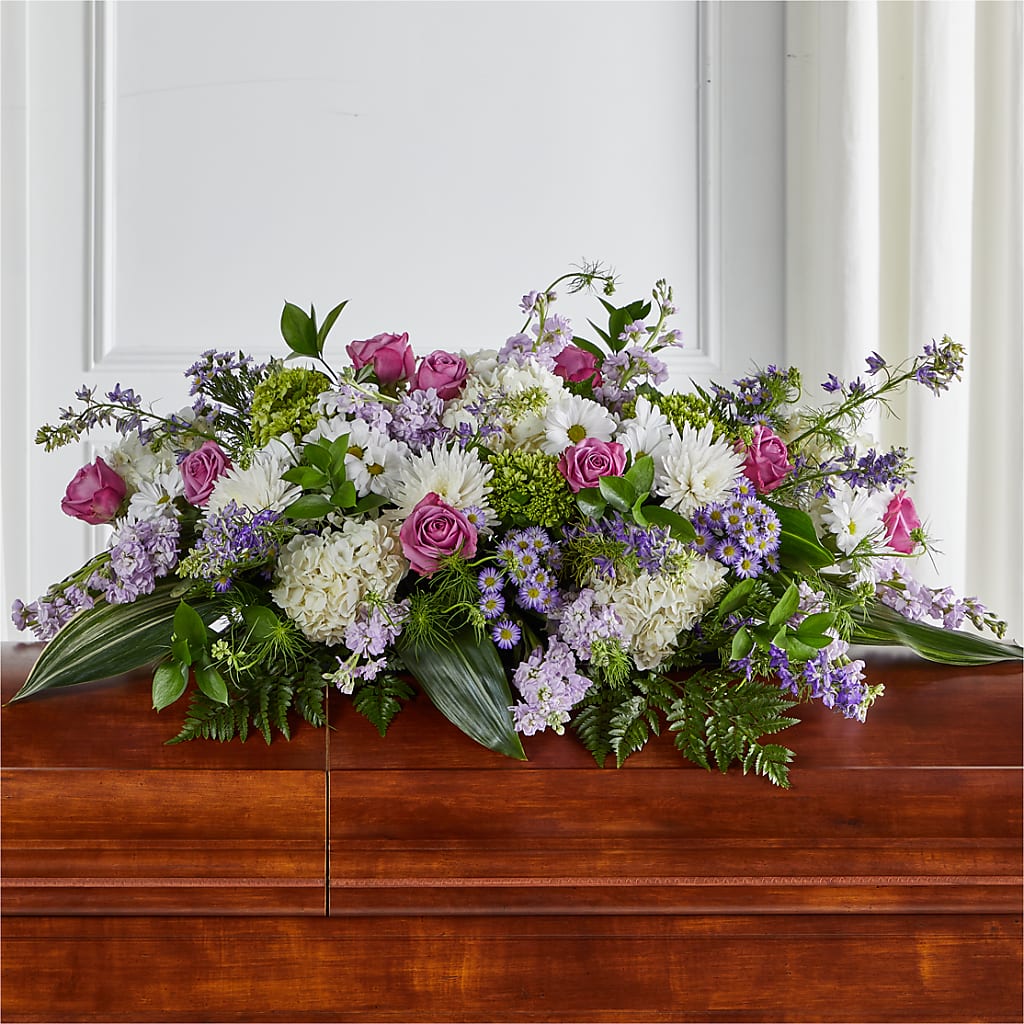 Meadows of Serenity Casket Spray – Caines Flowers, Barberton OH