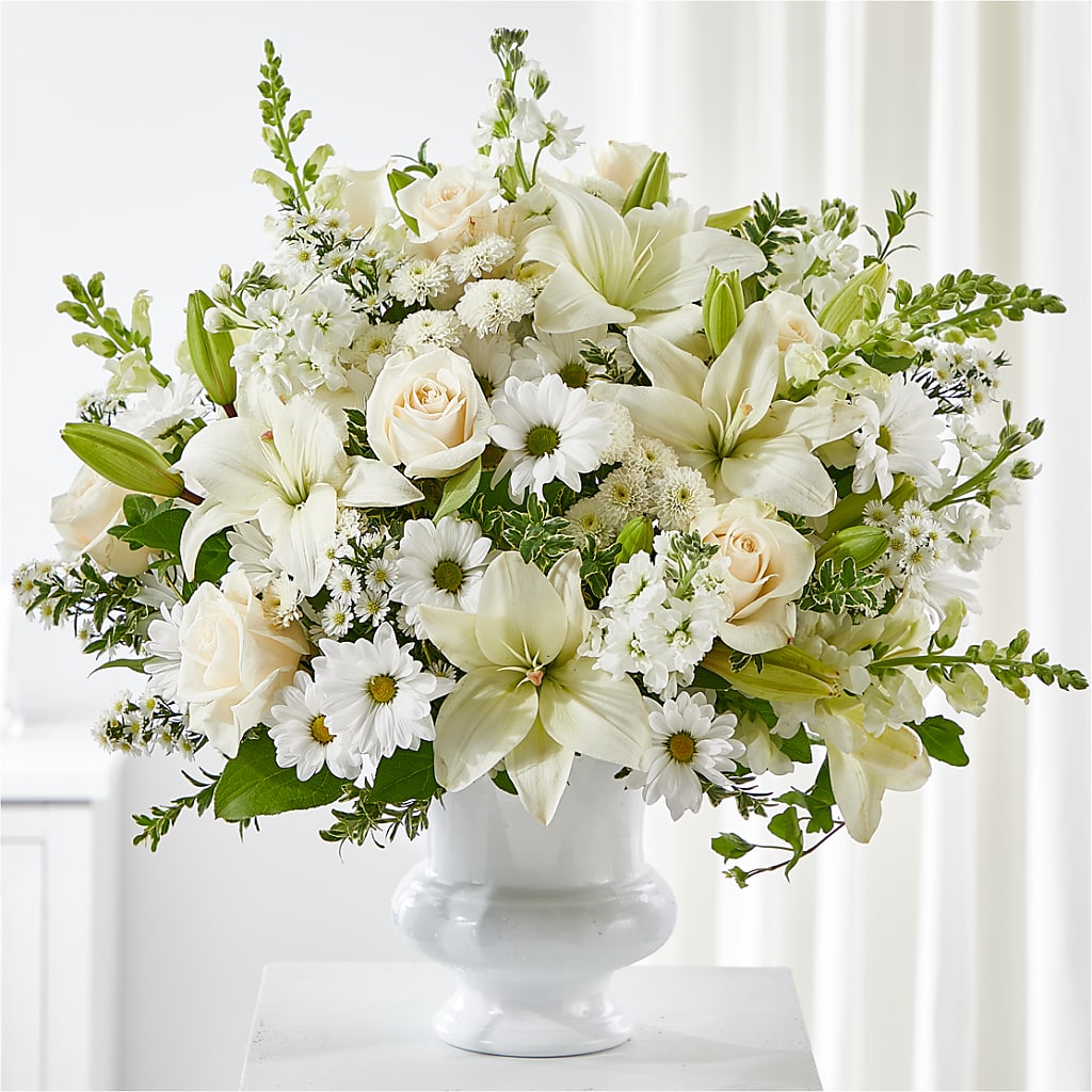 Uplifting Urn Arrangement – Caines Flowers, Barberton OH