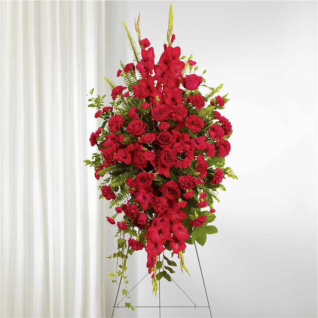 From the Heart Standing Spray – Caines Flowers, Barberton OH