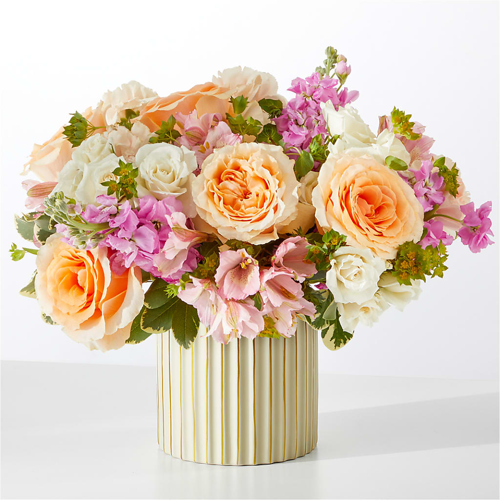 Paradise Bouquet with Ivory Vase – Caines Flowers, Barberton OH