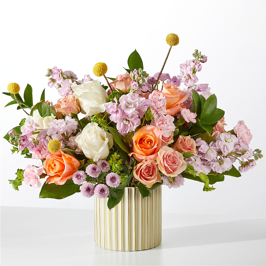 French Market Bouquet with Ivory Vase – Caines Flowers, Barberton OH