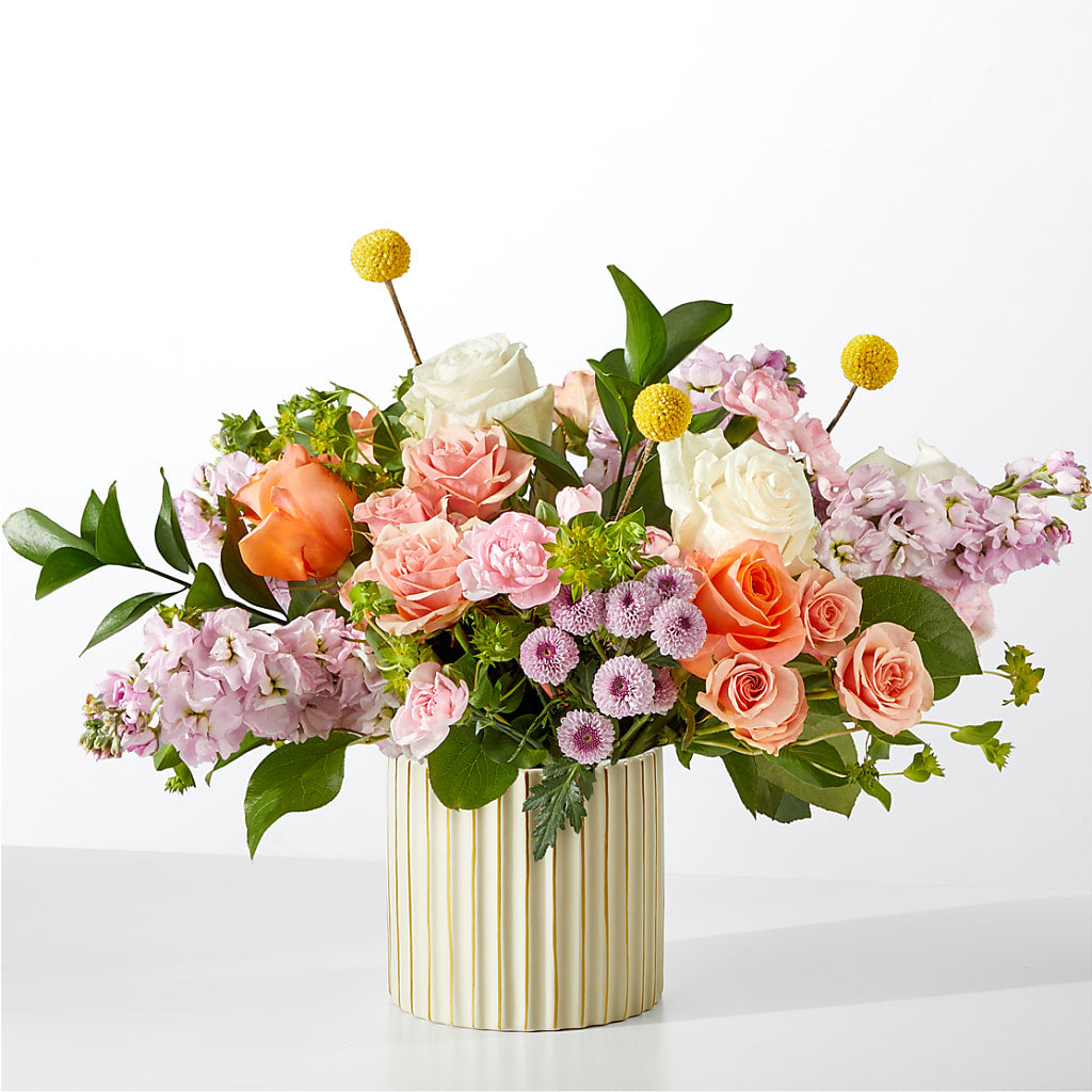 French Market Bouquet with Ivory Vase – Caines Flowers, Barberton OH