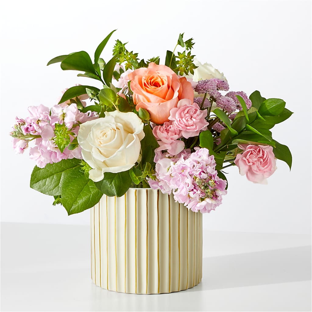 French Market Bouquet with Ivory Vase – Caines Flowers, Barberton OH
