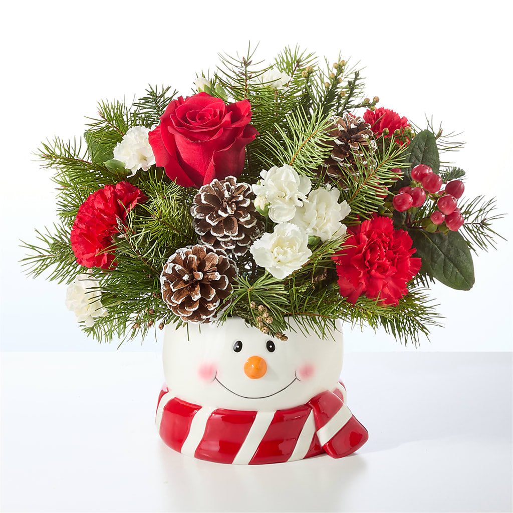 Jolly Snowman Bouquet –  Caines Flowers, Barberton OH