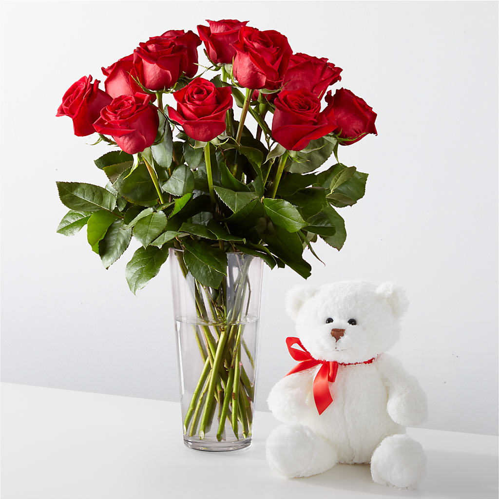Romantic Long Stem Red Rose Bouquet Bundles –  Caines Flowers, Barberton OH