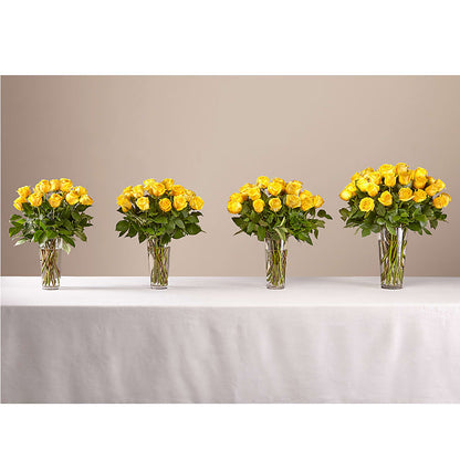 Long Stem Yellow Rose Bouquet –  Caines Flowers, Barberton OH