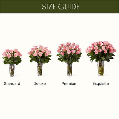Long Stem Pink Rose Bouquet –  Caines Flowers, Barberton OH