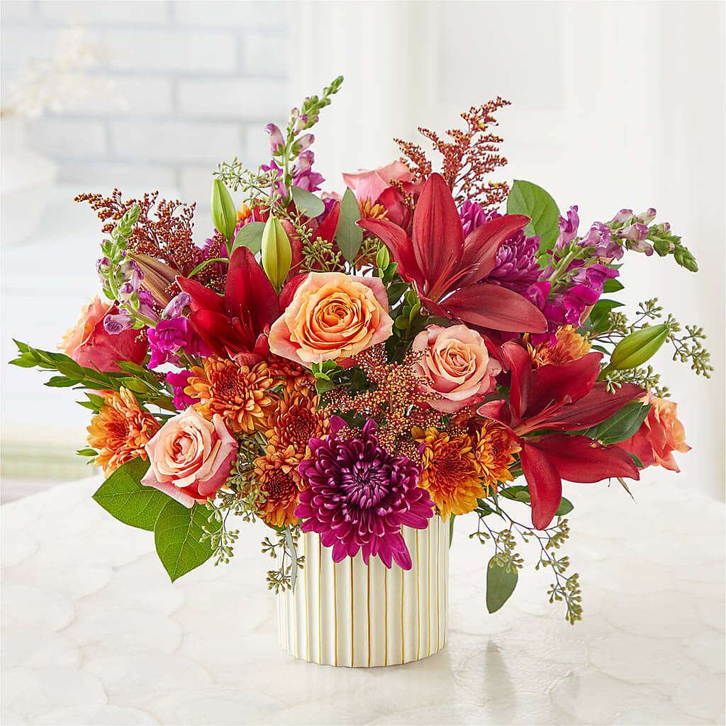 Burgundy Landscape Bouquet –  Caines Flowers, Barberton OH