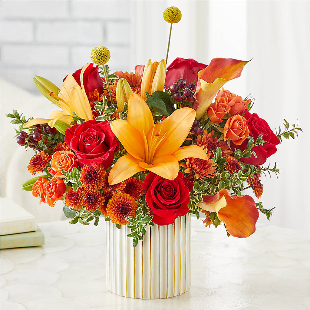 Scarlet Skies Bouquet –  Caines Flowers, Barberton OH