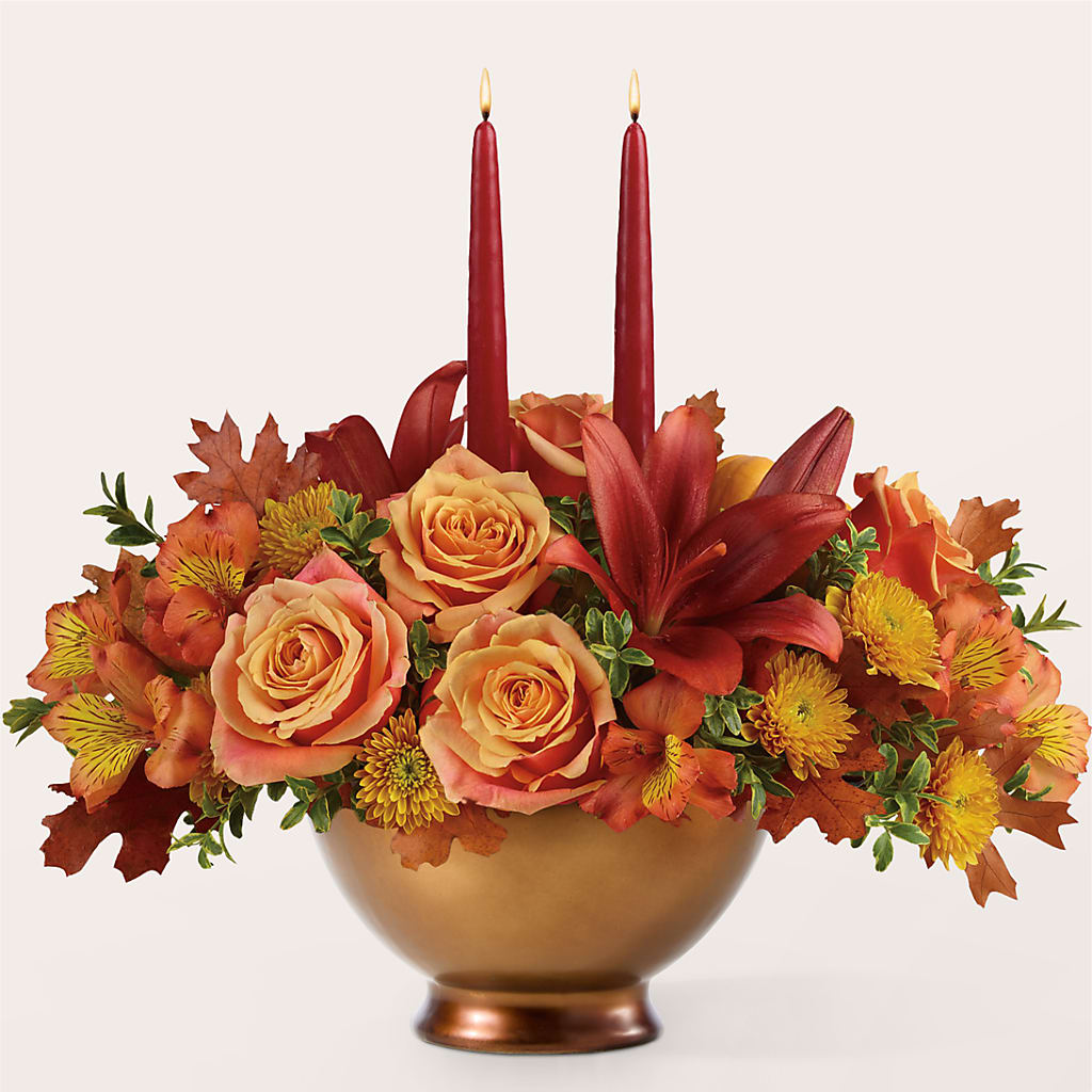 Harvest Table Centerpiece –  Caines Flowers, Barberton OH