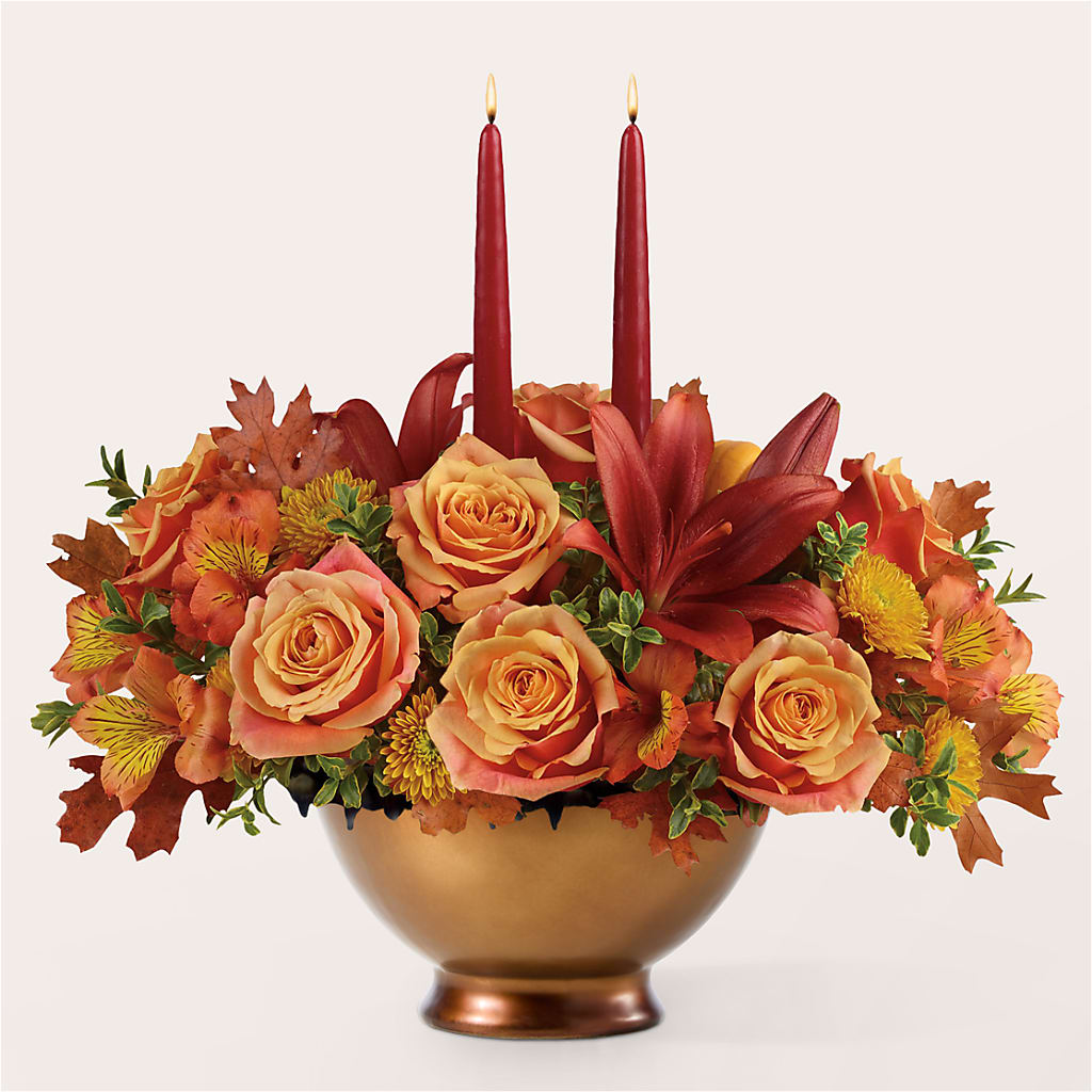 Harvest Table Centerpiece –  Caines Flowers, Barberton OH
