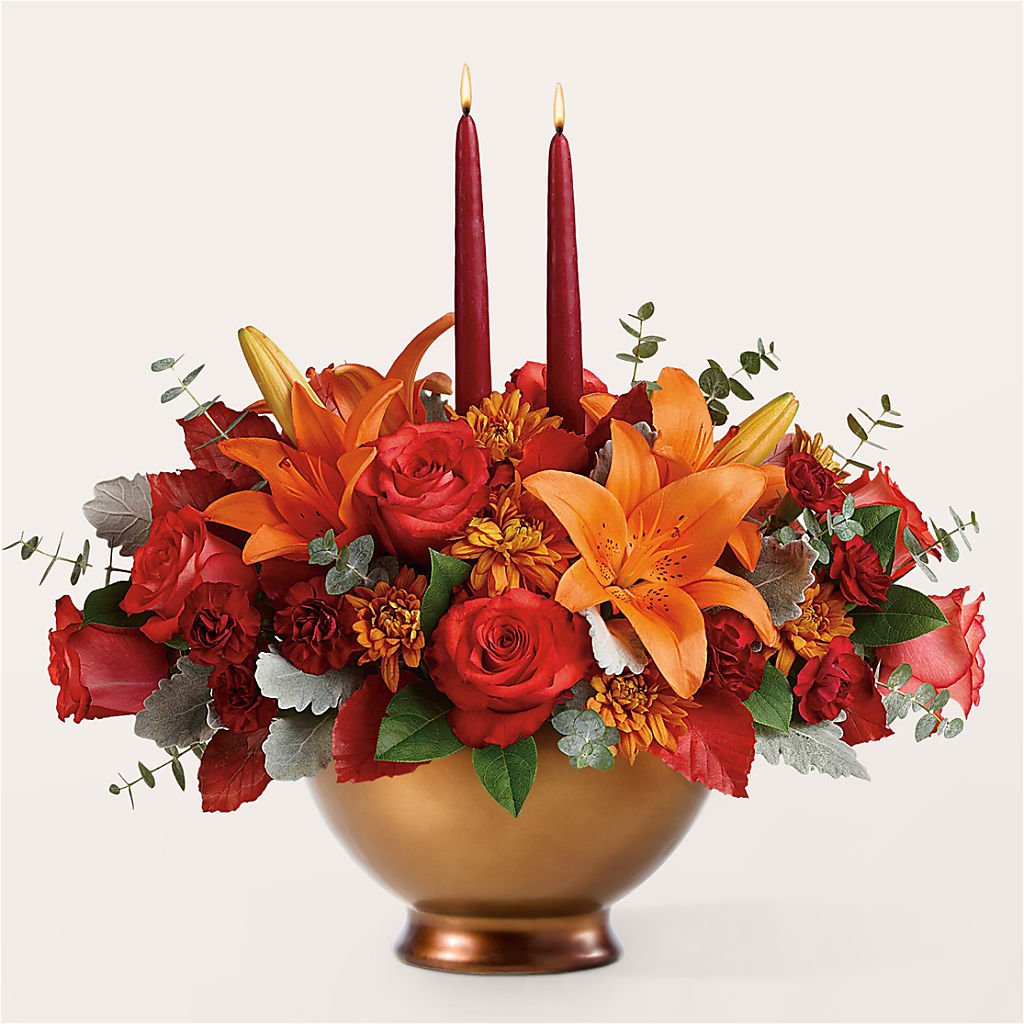 Fruits of Fall Centerpiece –  Caines Flowers, Barberton OH