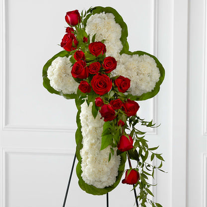Floral Cross Easel –  Caines Flowers, Barberton OH