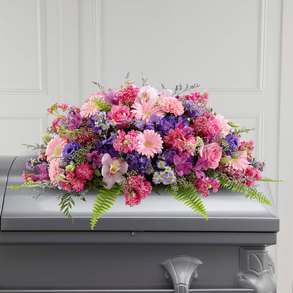 Glorious Garden Casket Spray –  Caines Flowers, Barberton OH