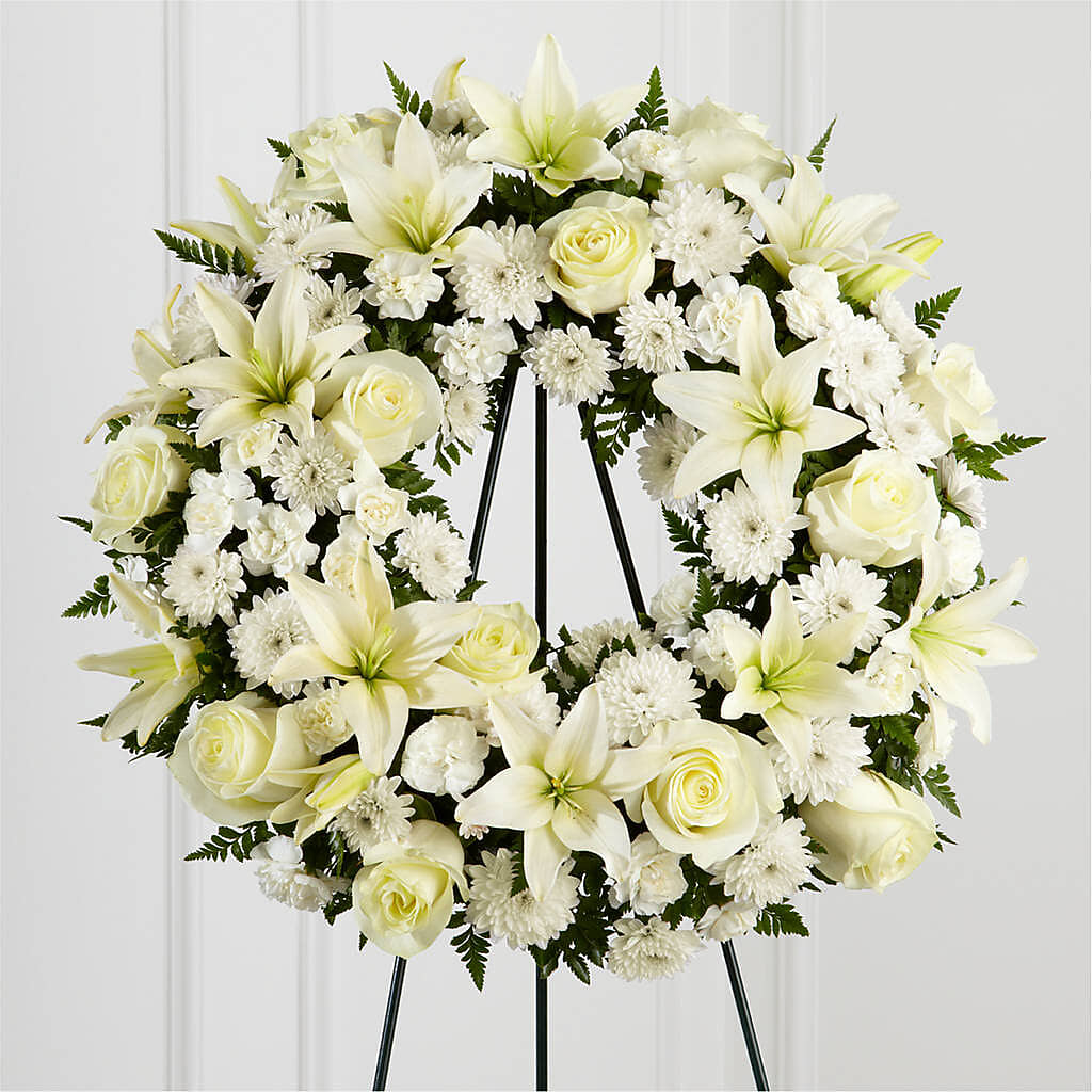Treasured Tribute Wreath –  Caines Flowers, Barberton OH