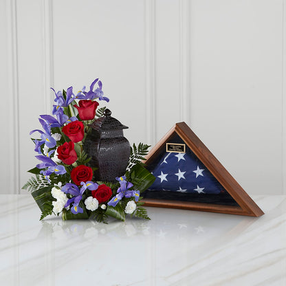 Patriotic Tribute Arrangement –  Caines Flowers, Barberton OH