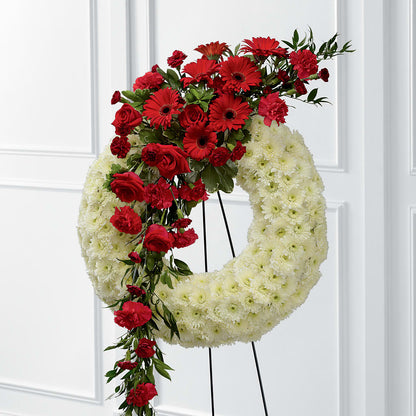 Graceful Tribute Wreath –  Caines Flowers, Barberton OH